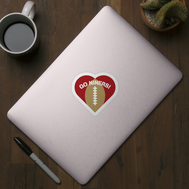 Heart Shaped San Francisco 49ers by Rad Love